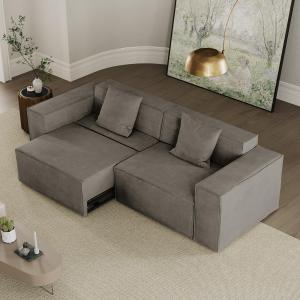 【並行輸入品】POVISON Smart 93インチ パワーラブシート ソファ ベッド スリーパーソファ トラックアーム付きセクショナルソファー