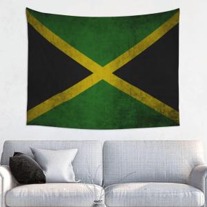 【並行輸入品】 Jamaica Jamaicans Flag Tapestry 29x37 Inches Wall Decoration Tap