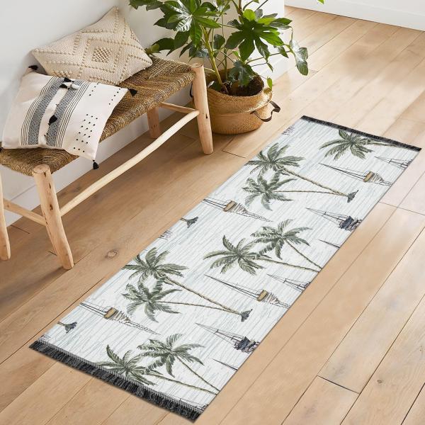 【並行輸入品】 Beautiful Coconut Palm Trees Pattern Runne...