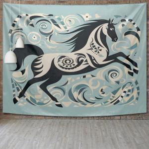 【並行輸入品】 Piolysio Vintage Horse Tapestry for Bedroom Tapestry Wall Hangin