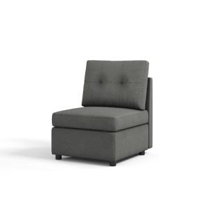 【並行輸入品】 LINSY HOME Middle Module for Rubik III Sectional Sofa, Dark Grey