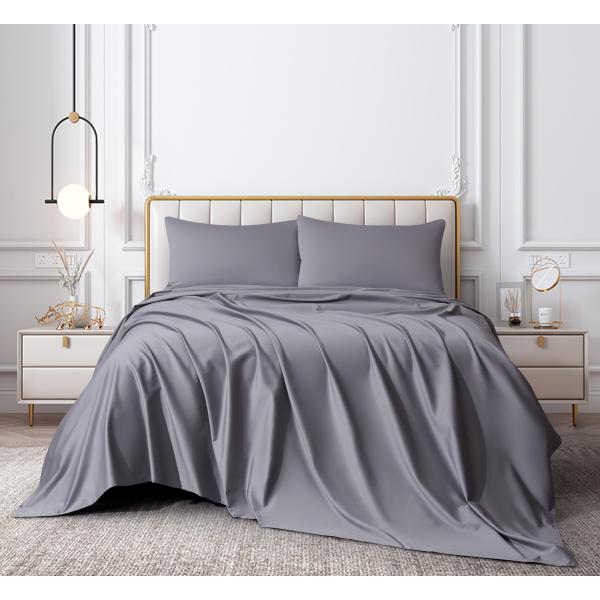 【並行輸入品】 Arianaut Queen Sheet Set Light Grey 100% E...