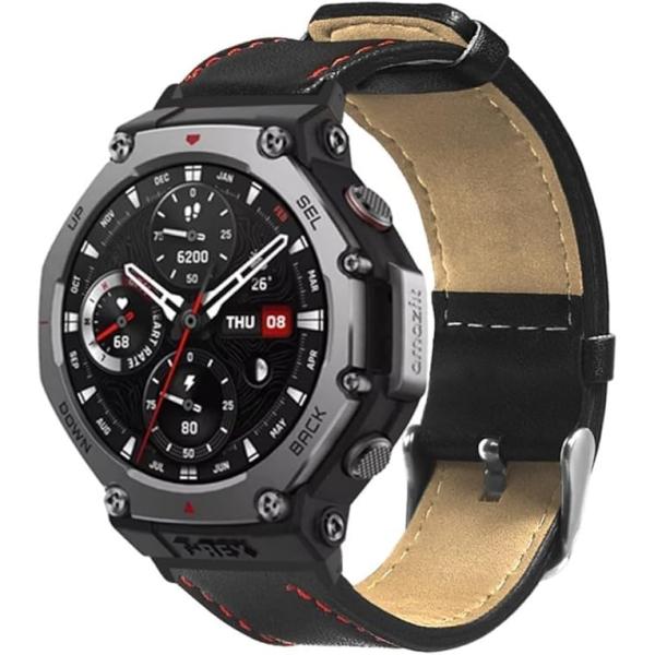 【並行輸入品】 Leather Strap Compatible with Amazfit T Re...