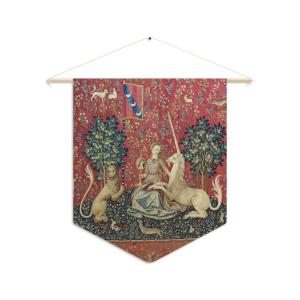 【並行輸入品】 The Lady and the Unicorn (Sight) Pennant Banner Unicorn Tapest