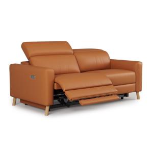 【並行輸入品】Valencia Elodie Leather ラブシート デュアルリクライニング付き イタリアンナッパ11000 トップグレイン