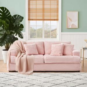 【並行輸入品】 Modern Cloud Couch 3 Seater with 4 Matching Toss Pillows, 88.58