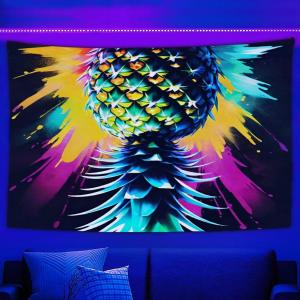 【並行輸入品】 MZERSE Blacklight Tapestry Trippy UV Reactive Wall Tapestry Psyc