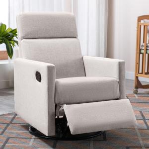 【並行輸入品】 Majnesvon Boucle Recliner Gliders for Nursery, Lazy Rocker Recli