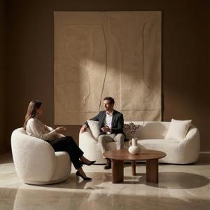 【並行輸入品】 Curved Sofa Set...の詳細画像1