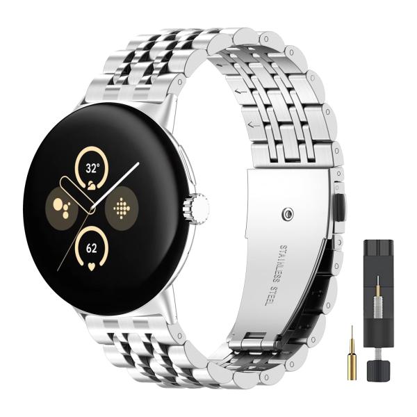 【並行輸入品】ZPJPPLX ステンレススチールメタルウォッチバンド Google Pixel Wa...