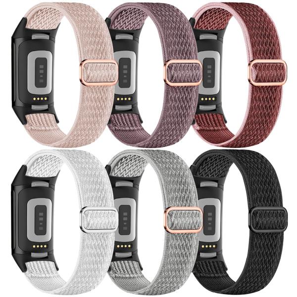 【並行輸入品】EverAct 伸縮性ループナイロン 6本パック Fitbit Charge 6バンド...