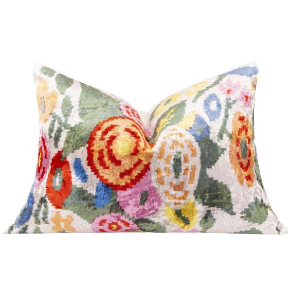 【並行輸入品】 CANVELLO Handmade Floral Velvet Throw Pill...