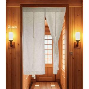 【並行輸入品】 7vcraft Beige Linen Japanese Noren Curtain Wide Doorway Curtai
