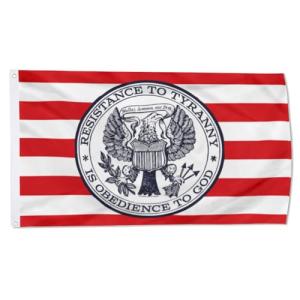 【並行輸入品】 Fyon Resistance To Tyranny Flag Is Obedience To God Flags Tapest