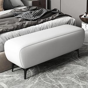 【並行輸入品】 WENWENLEE Premium Faux Leather Bench Seat,Modern End of Bed Benc