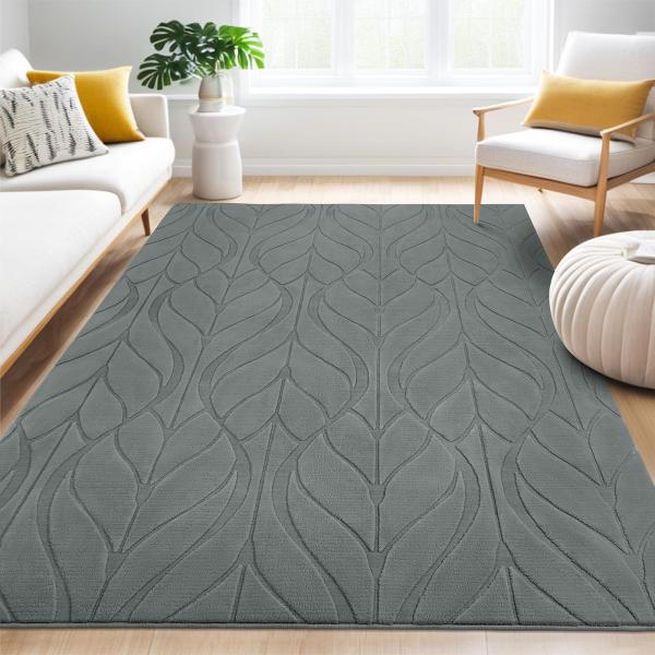 【並行輸入品】 SHACOS Soft Area Rug for Bedroom 5x7, Wash...