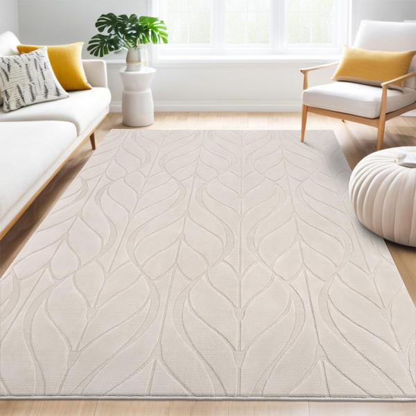 【並行輸入品】 SHACOS Soft Area Rug for Bedroom 5x7, Wash...