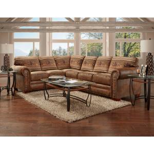 【並行輸入品】 Maykoosh Wild Horses Sectional Sofa Solid Wood Frame & Rustic