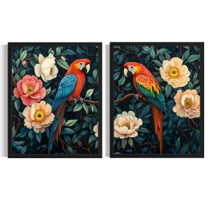 【並行輸入品】オウム ウィリアム・モリス ウォールアートポスタープリント、ビンテージフラワータペストリー、リビングルーム、ベッドルーム、オフィス