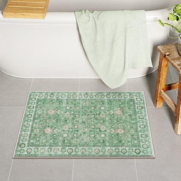 【並行輸入品】Uphome エレガントなブロケードバスルームラグ Uphome Boho Bathr...