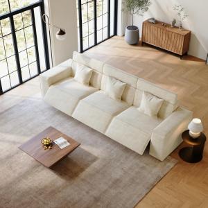 【並行輸入品】 POVISON Smart 115'' Power Sofa for Living Room, Electric Recline