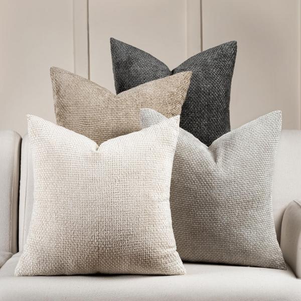 【並行輸入品】Volcanics ボーホー クッションカバー 20x20 4枚セット ニュートラル ...