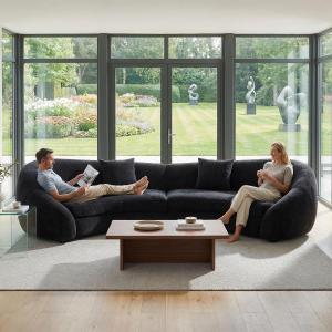 【並行輸入品】 5 Seater Elegant Curved Sofa, 126