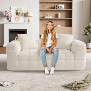 【並行輸入品】DAMAIFROM 66インチ クラウドカウチ モダン ラブシート スローピロー2枚付き 快適なディープシート クラウド ラブシー