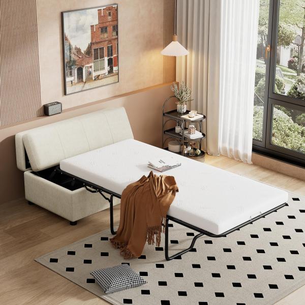 【並行輸入品】 LUMISOL Folding Ottoman Sleeper Chair Bed ...