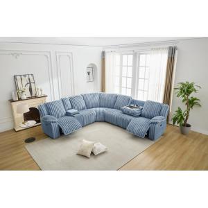 【並行輸入品】 Power Reclining Sectional Sofa with Wireless Charger for Living