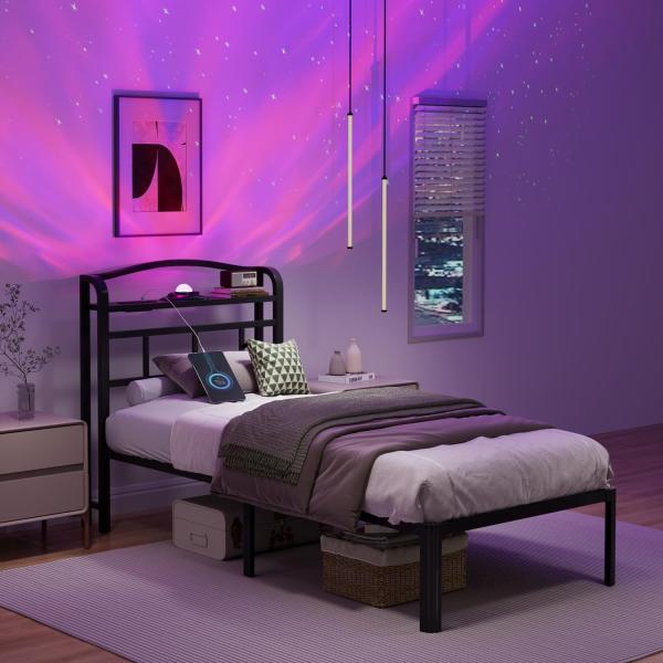 【並行輸入品】 Snaye14 Inch Twin Bed Frame, Heavy Duty Be...