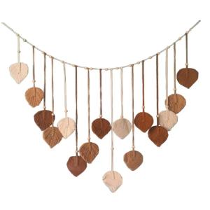 【並行輸入品】 HUIMU Macrame Leaf Wall Hanging,Boho Green Tapestry,Handmade Dec