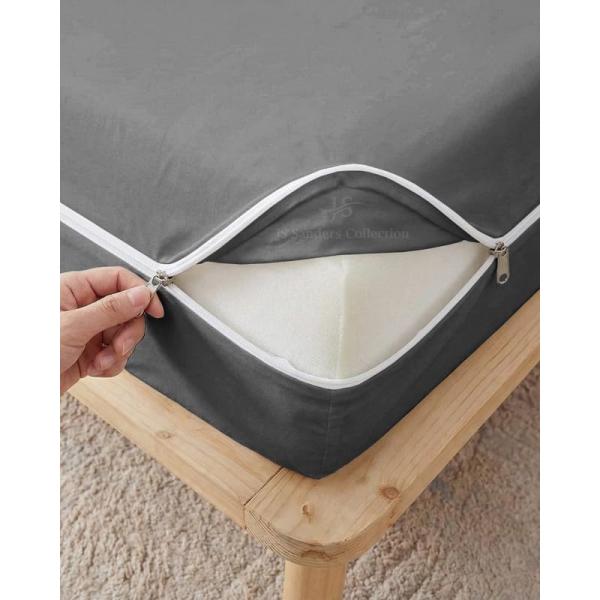 【並行輸入品】JS Sanders ファスナー付きマットレスプロテクター キングサイズ   ソフト ...