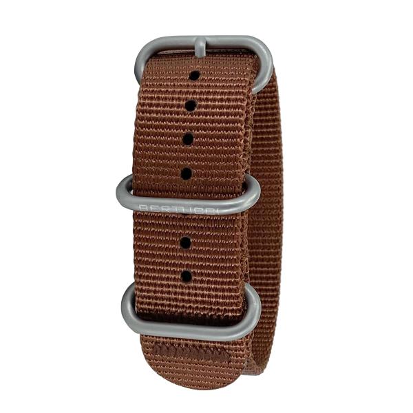 【並行輸入品】BERTUCCIナイロン腕時計バンド   22mm   ラストブラウン BERTUCC...