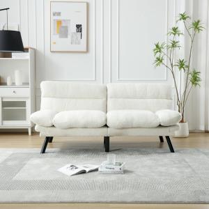 【並行輸入品】 Japovker 70'' Futon Convertible Sofa Couch，Loveseat with Adjusta