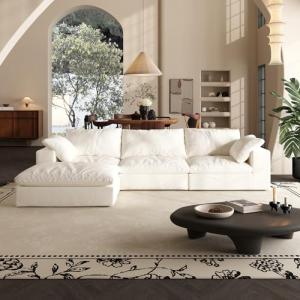 【並行輸入品】 Oversized Modular Sectional Sofa,Cloud Couch Deep Seat Sofa Cush
