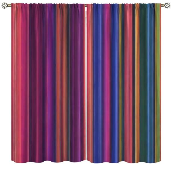 【並行輸入品】 ICMOLYYENLO Mexican Curtains, Colorful Boh...