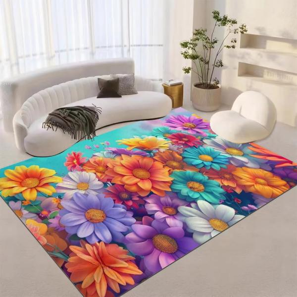 【並行輸入品】 Colorful Daisy Flowers Area Rugs, 3x5ft, M...