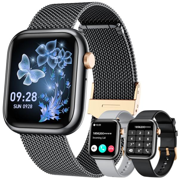 【並行輸入品】 Smartwatch Women Fitness Tracker Watch: Bl...
