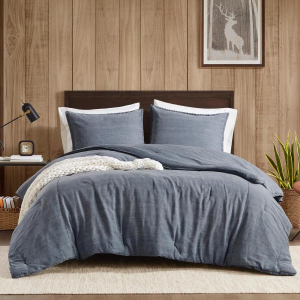 【並行輸入品】Woolrich ツイン掛け布団セット コットンストーンウォッシュド、オーバーサイズ掛...