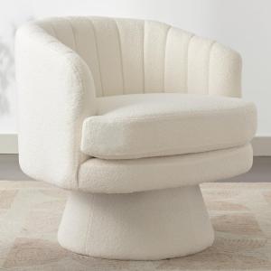 【並行輸入品】 CANMOV Swivel Accent Chair with Armrest, Modern 360 Degree Swive