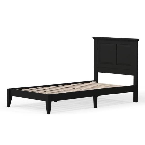 【並行輸入品】 Twin Traditional Solid Oak Wooden Platform...