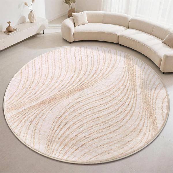 【並行輸入品】Carvapet イミテーション ジュート ラウンド ラグ   6フィート ジュートル...