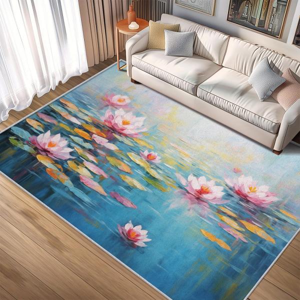 【並行輸入品】 Lotus Flower Throw Rugs for Entryway 2x3, ...