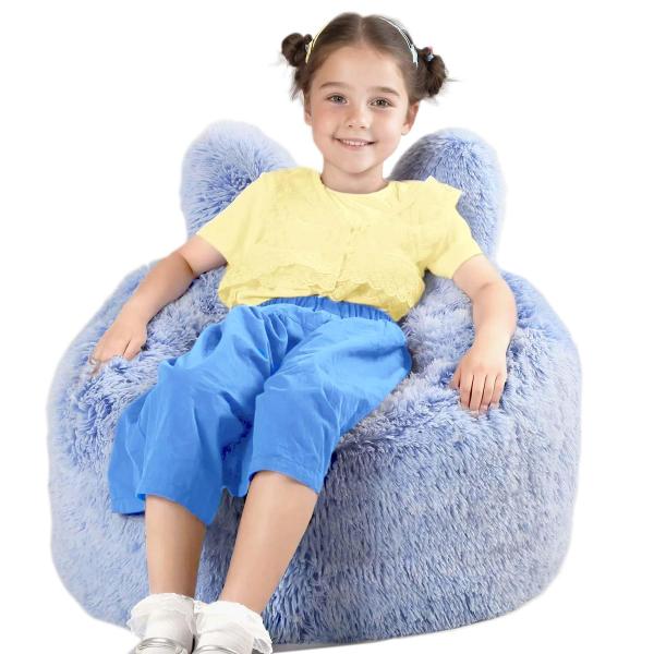 【並行輸入品】Aodenge かわいいビーンバッグチェア ティーン&amp;キッズ用 プラッシュフェイクファ...
