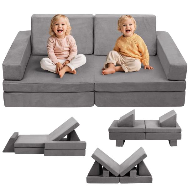 【並行輸入品】 IdeaKey Modular Kids Play Couch, Toddlers ...