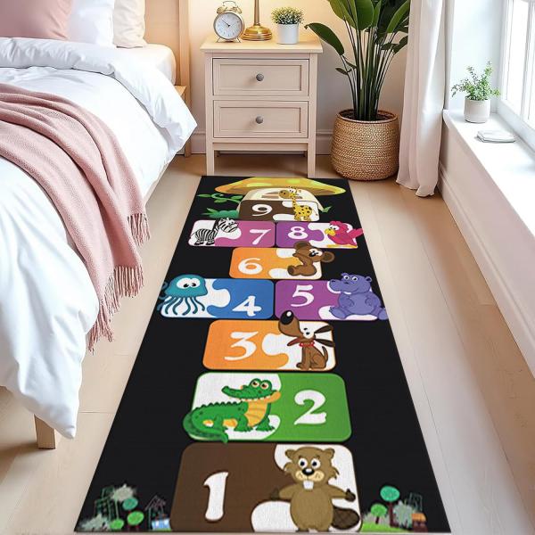 【並行輸入品】 Hopscotch Rug,2.7x8ft ABC Carpet,Children'...