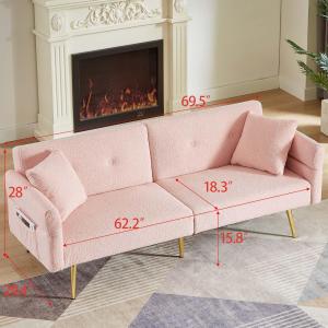 【並行輸入品】 69.5Pink Futon ...の詳細画像3