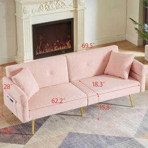 【並行輸入品】 69.5Pink Futon ...の詳細画像4