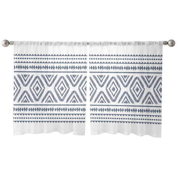 【並行輸入品】 Blue Boho Sheer Curtains 54 Inches Length ...